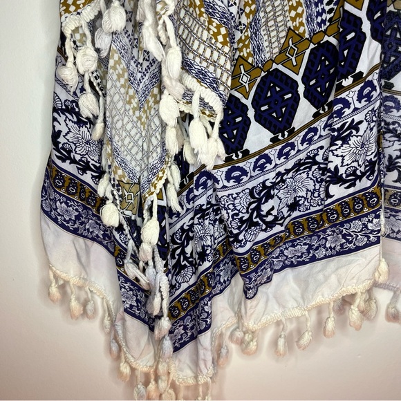 Bobbie Brooks Bundle of 2 Beach Pool Fringe edge Shawl Kimono Cardigan cover up - Picture 10 of 12